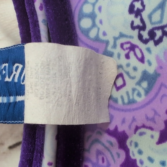 Vinatge Surfside 90s Triangle High Waisted Velvet Lined Bikini Beautiful Floral - Picture 8 of 9